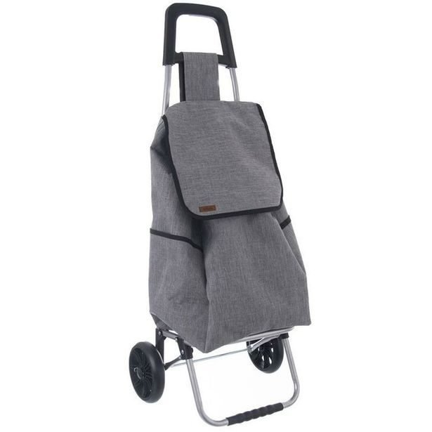 taška s kol. 40l STYL, šedá, taška 30x22x53cm, nákupní