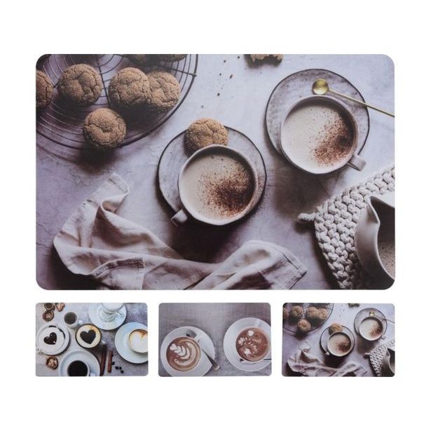 prostírání 43,5x28,5cm ŠÁLEK kávy, 3 dekory