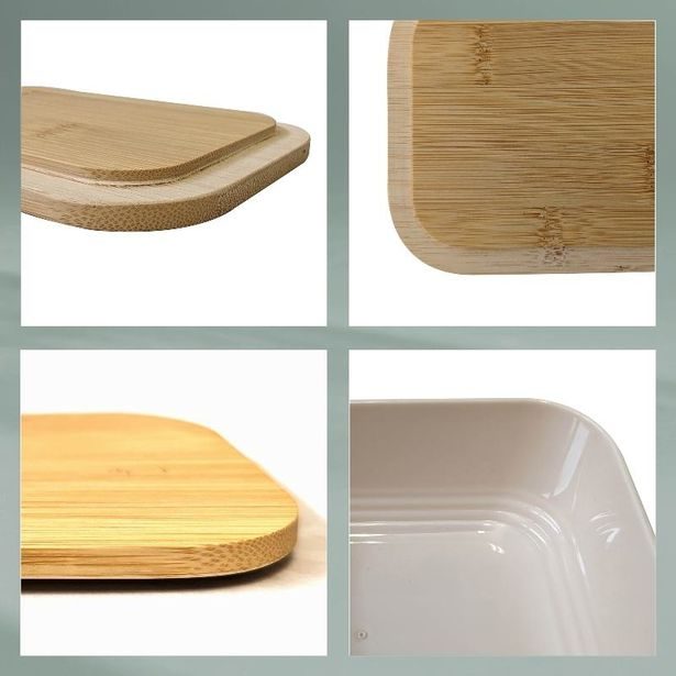 KELA Dóza na máslo Namur béžová 15,5x11,5x6cm KL-12082