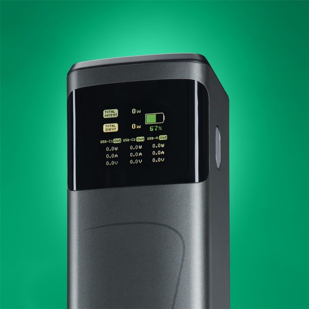 Hama High Power 65 W, powerbanka, 20000 mAh, 2x USB-C, 1x USB-A, PD, QC, displej