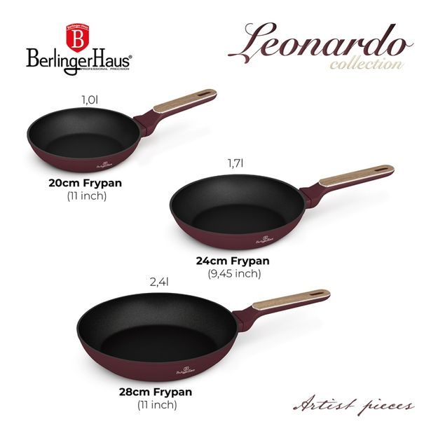 BERLINGERHAUS Sada pánví s titanovým povrchem 3 ks Leonardo Nordic Collection BH-8303