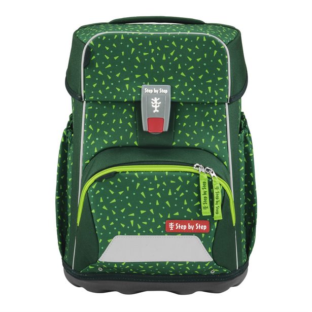 Školní aktovka Step by Step BASIS, Green Graphics - 4 dílný set, AGR certifikát