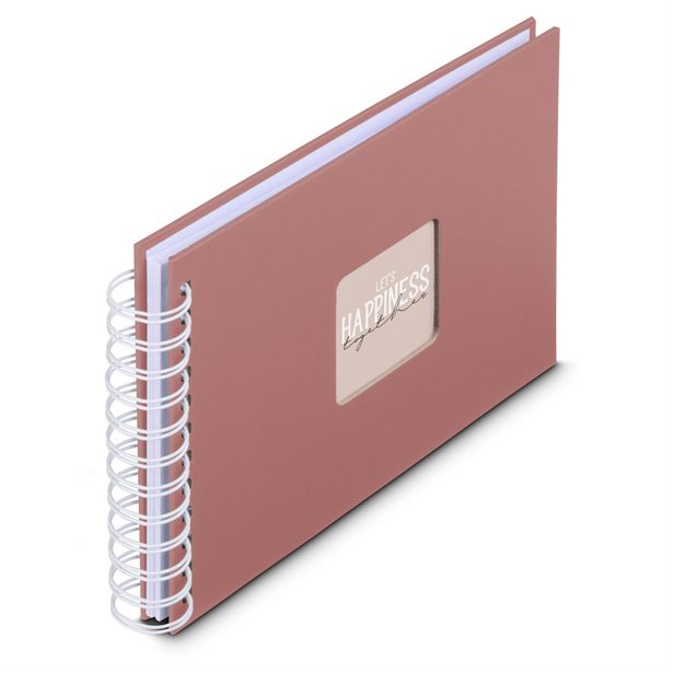 Hama album klasické spirálové FINE ART 24x17 cm, 50 stran, terra, bílé listy