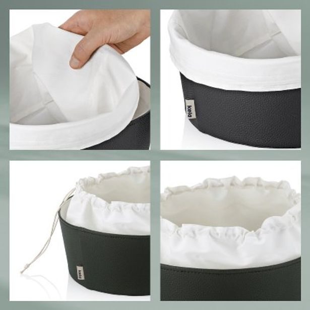 KELA Košík na chleba Grana PU kůže černá 11,0cm 28,0cm KL-12548