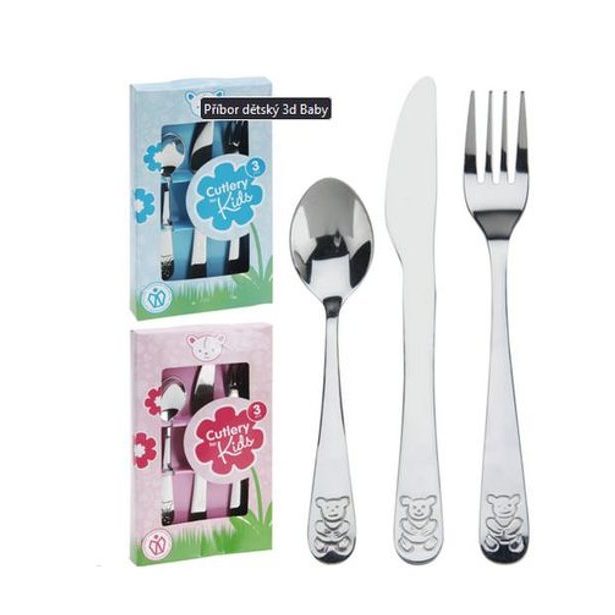 sada příbor dětský 3dílný NR (lžička+vidl.+nůž)