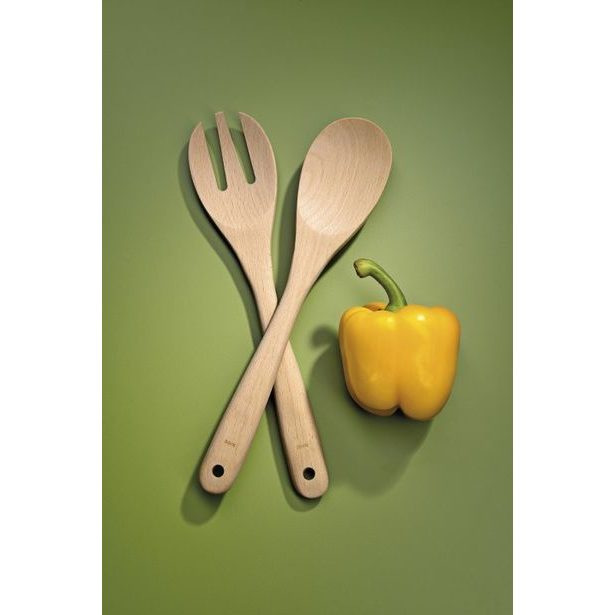 KELA Salátový příbor Calla bukové dřevo světle hnědé 2 kusy KL-12594