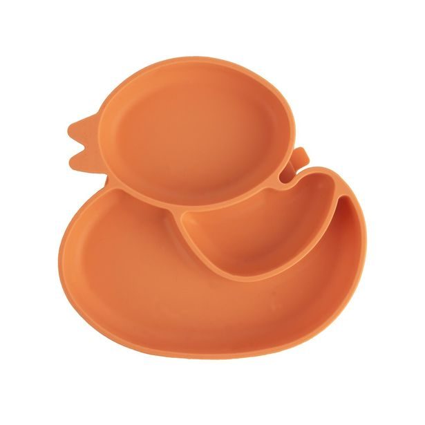 Dělený dětský talíř kačenka 19,5x19 cm