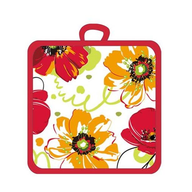 TORO PODLOŽKA POD HRNEC 17X17CM ČERVENÉ KVĚTY TORO_hamashop