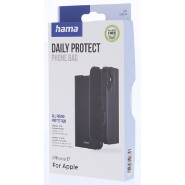 Hama Daily Protect, pouzdro-knížka pro Apple iPhone 17, funkce stojanu, černé