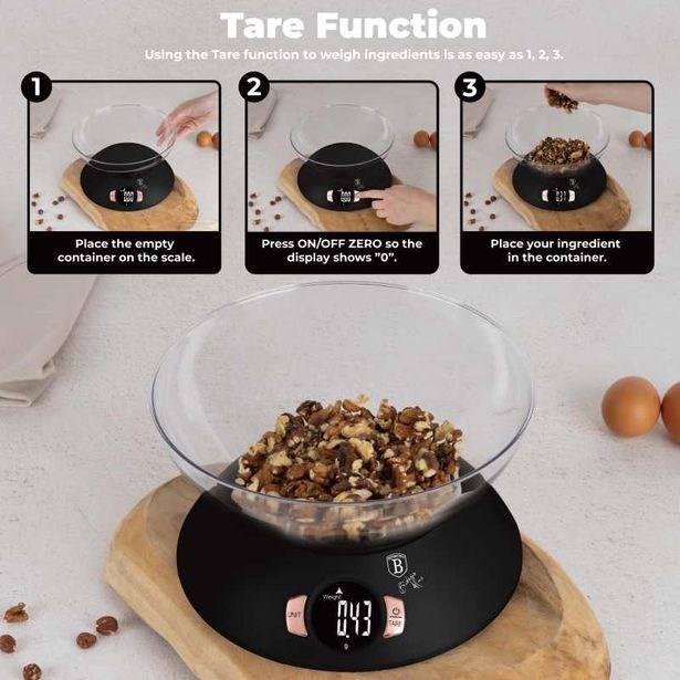 BERLINGERHAUS Váha kuchyňská s miskou Black Rose Collection BH-9620