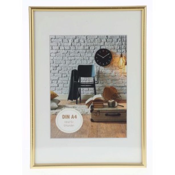 Hama Sevilla Décor Plastic Frame, gold matt, 21 x 29.7 cm