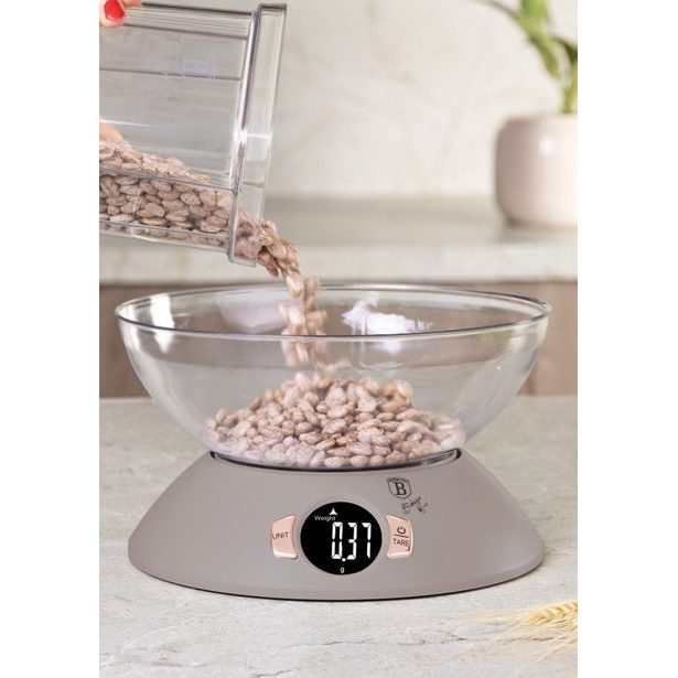 BERLINGERHAUS Váha kuchyňská s miskou Taupe Collection BH-9616
