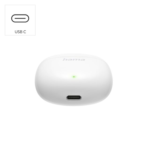 Hama Bluetooth sluchátka Action One, pecky, bílá