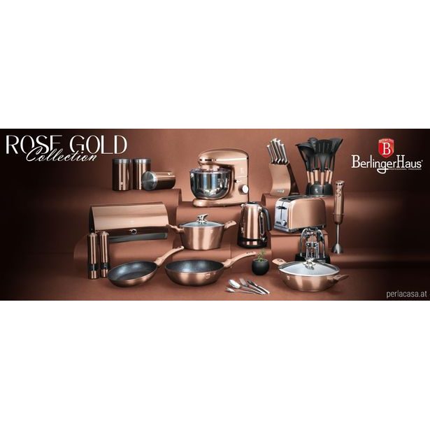 BERLINGERHAUS Sada nádobí s odnímatelnou rukojetí 12 ks Rosegold Metallic Line BH-1591