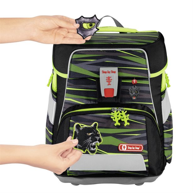 Školní aktovka Space pro prvňáčky - 5-dílný set, Step by Step Černý panter, certifikát AGR