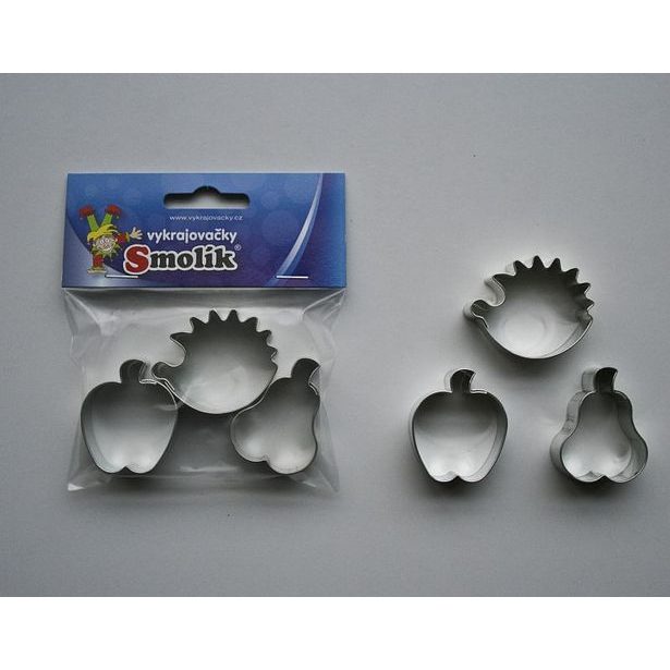 vykr. 0733 Ježek s ovocem, 3,4x4,3cm, sada-3ks