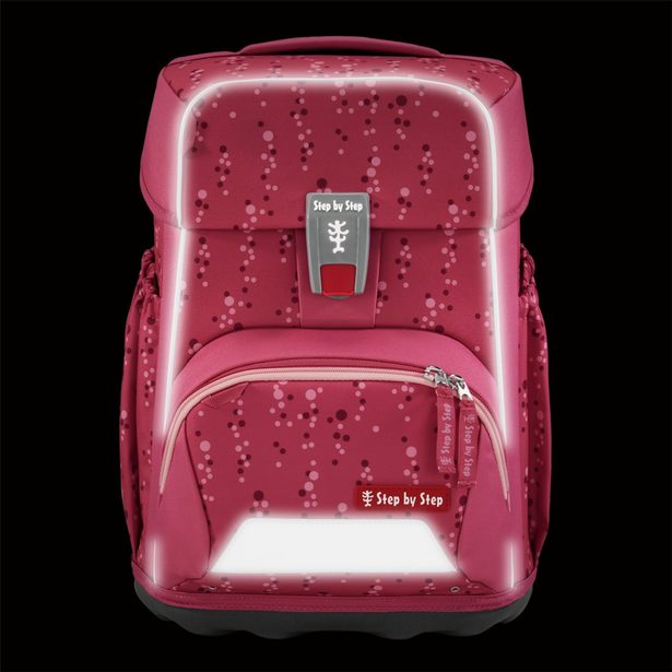 Školní aktovka Step by Step BASIS, Pink Bubbles - 4 dílný set, AGR certifikát