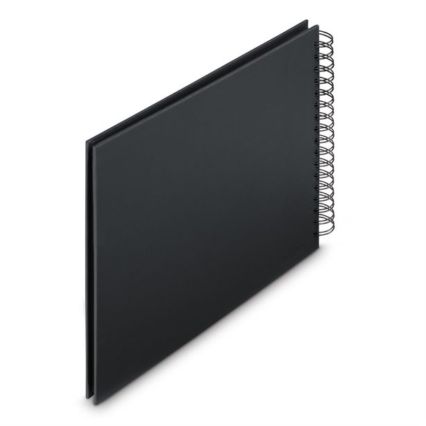Hama album klasické spirálové FINE ART 28x24 cm, 50 stran, nová černá, černé listy