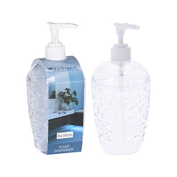 dávkovač 0,30l mýdla KAPKY, 18x8cm transp.,plast