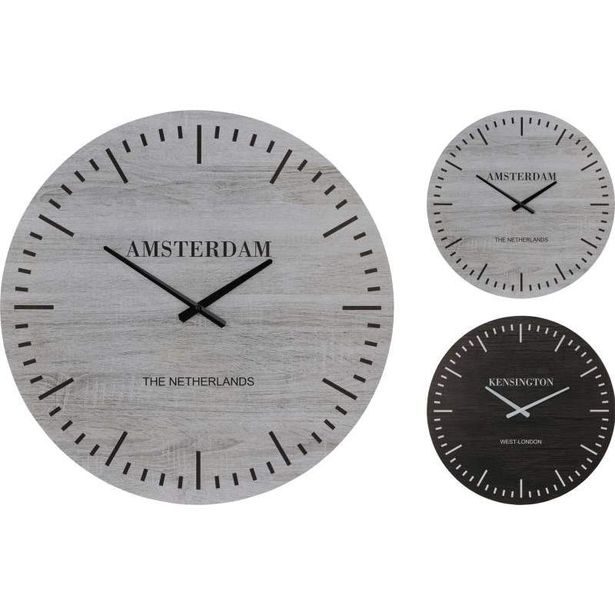 PROGARDEN Hodiny nástěnné Kensington 600 x 45 mm černá KO-Y36000110cern