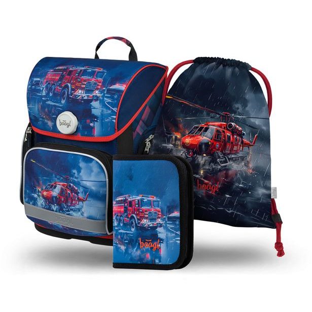 BAAGL SET 3 Ergo Záchranáři: aktovka, penál, sáček