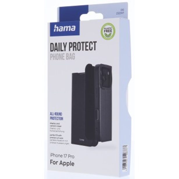 Hama Daily Protect, pouzdro-knížka pro Apple iPhone 17 Pro, funkce stojanu, černé