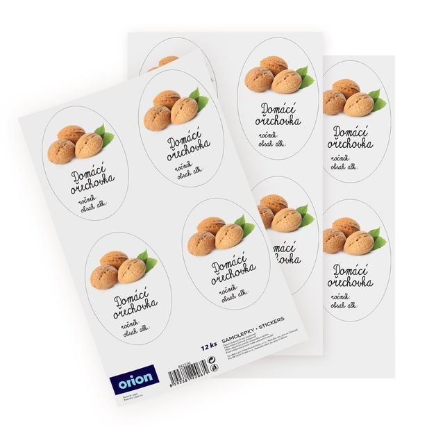 Samolepky na láhve Domácí ořechovka