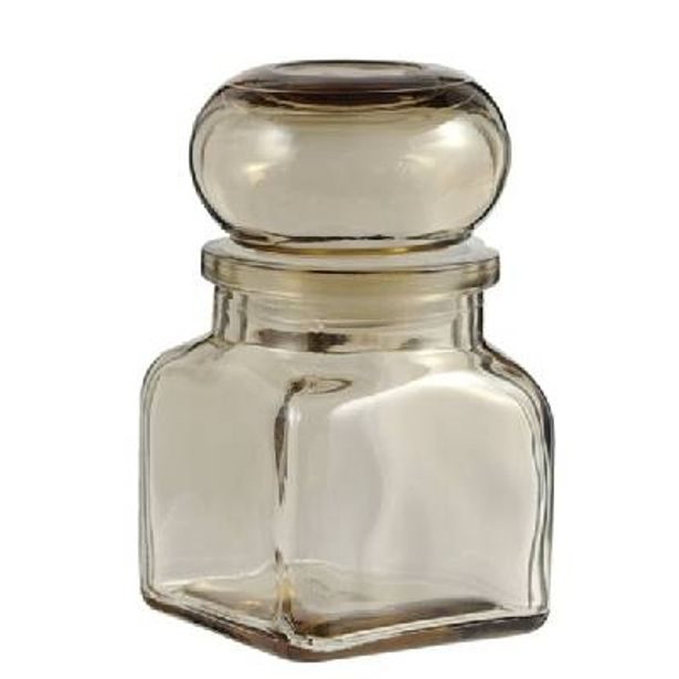 dóza 120ml kouř.TK120/K, 5,5x5,5x9,5cm, sklo