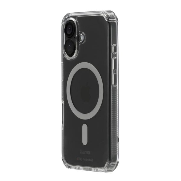 Hama Extreme Protect, kryt pro Apple iPhone 16, magnetický, D3O®, nežloutne, průhledný