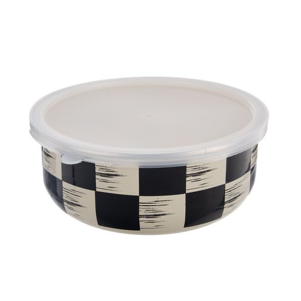 Miska ŠACHOVNICE Lem s víkem pr. 19 cm