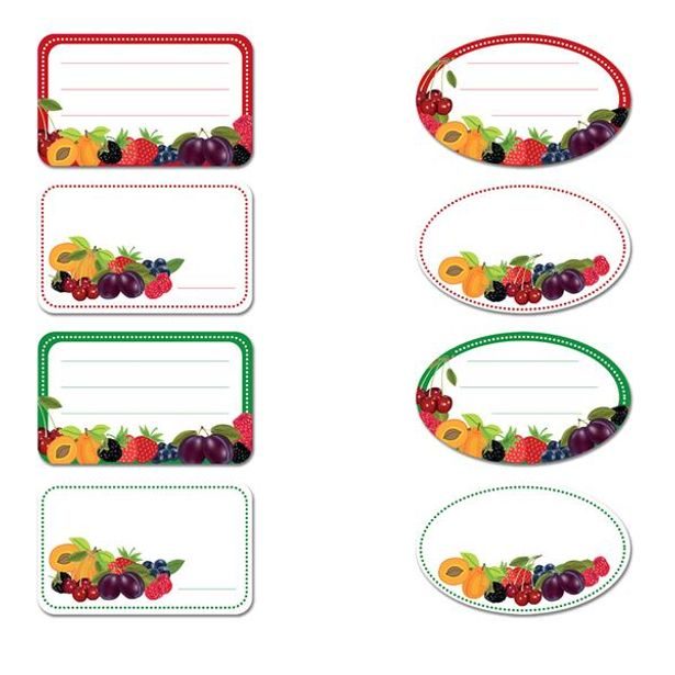 TORO NÁLEPKY NA ZAVAŘ.SKLENICE, DEKOR OVOCE, 96KS_hamashop