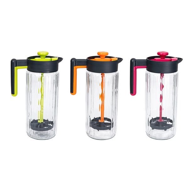 džbán 1,43l, vroubek 2BARVY, míchadlo, sklo/plast