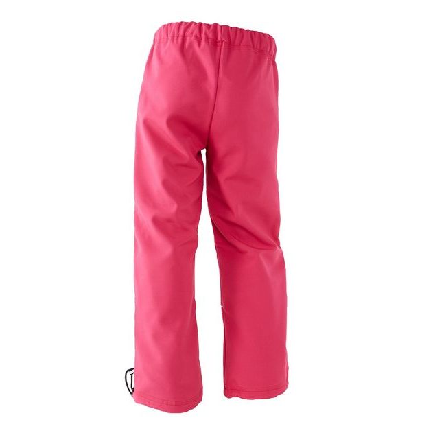 Softshellové nepromokavé kalhoty podšité fleecem ružové