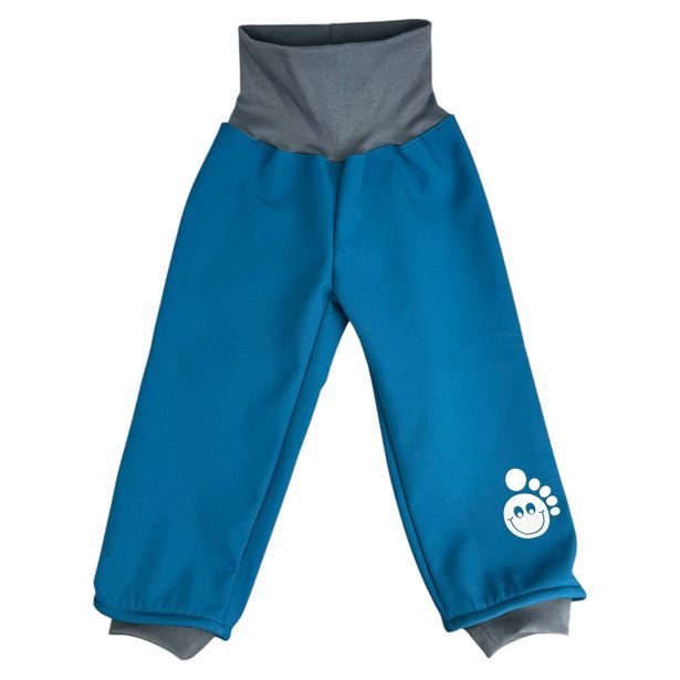 MODADETI Dětské softshellové kalhoty ADELLiNO s fleecem a reflexem kobaltové