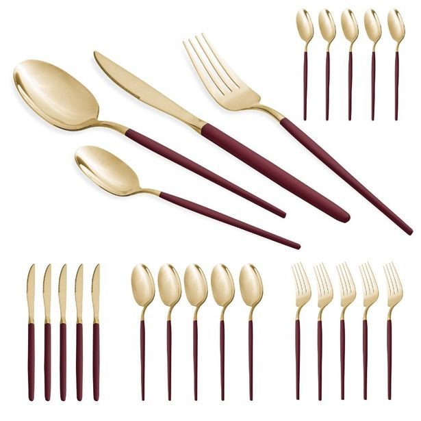 BERLINGERHAUS Sada příborů nerez 24 ks leštěná Burgundy - Champagne BH-3072