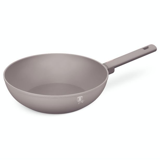 BERLINGERHAUS Pánev WOK s titanovým povrchem 28 cm Taupe Collection BH-8093