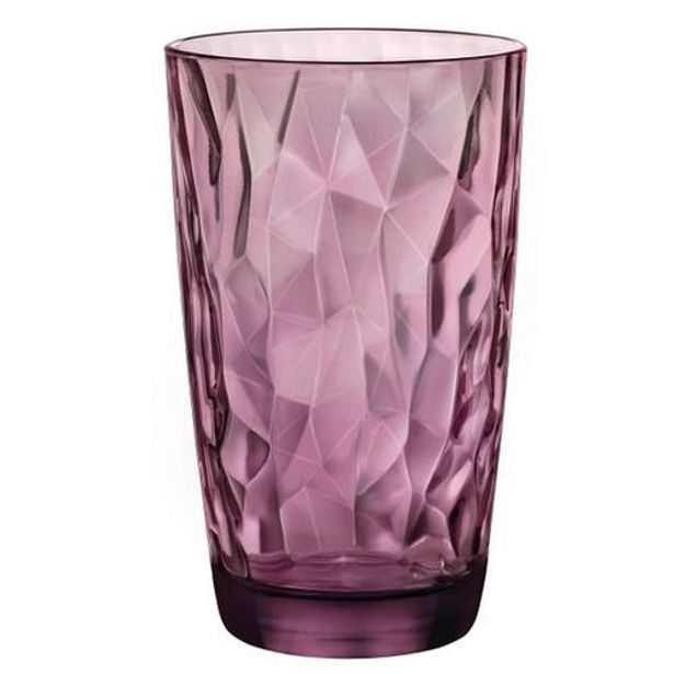 sklen. 470ml, 1ks, DIAMOND rock purple, Bormioli