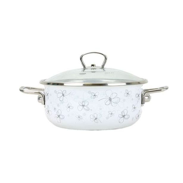 rendlík+PO d24 sklo bílý, KVĚTY, PREMIUM, 4,0l, smalt