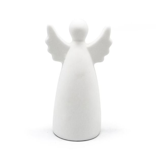 TORO DEKORACE ANDĚL SVÍTÍCÍ LED BÍLÁ VČ.BATERIÍ KERAMIK_hamashop