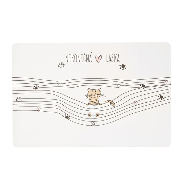 Prostírání NEKONEČNÁ LÁSKA kočka 43x28 cm