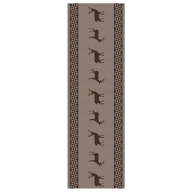 KELA Běhoun na stůl bavlněný Henrik hnědá KL-12267