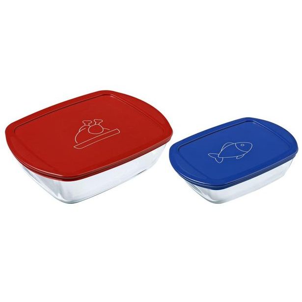 Pyrex SADA OBDÉL. DÓZ PYREX 2KS, 1,2L+2,5L, SKLO_hamashop