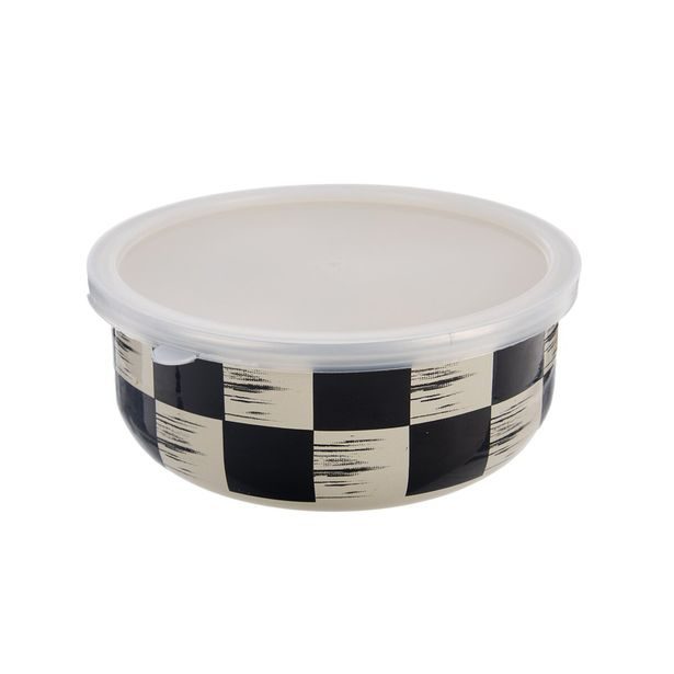 Miska ŠACHOVNICE Lem s víkem pr. 15,5 cm