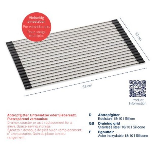 KELA Odkapávač Ramina nerez 18/10 lesklá 53,0x33,0cm KL-11799