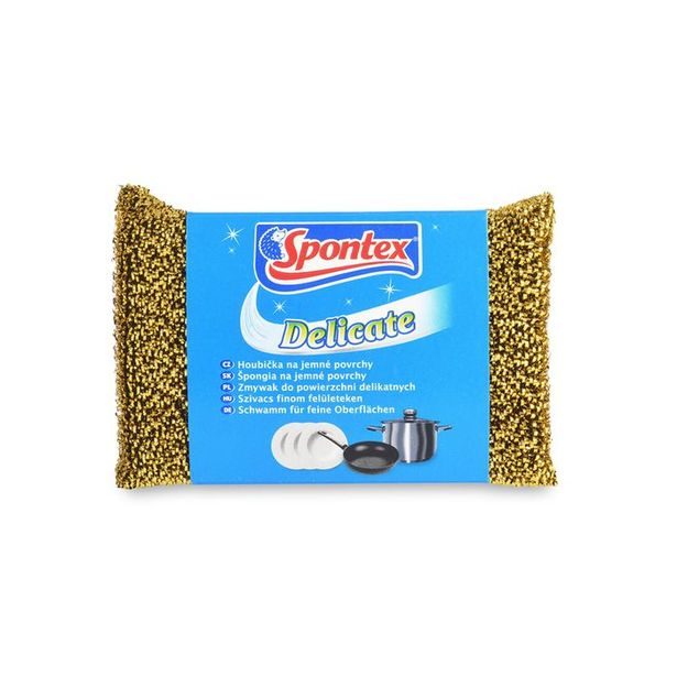 drátěnka 1ks DELICATE stříbr., 11,5x7x3, SPONTEX, houba