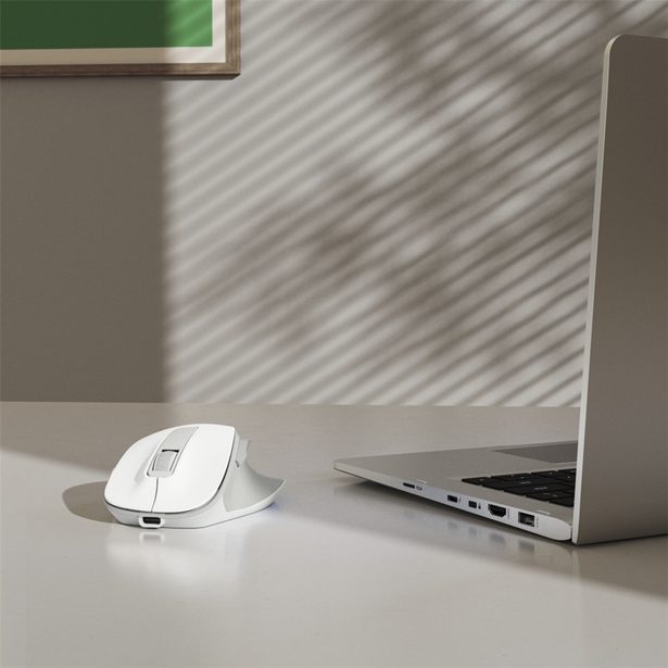 Hama bezdrátová optická myš WM-500, nabíjecí, tichá, bílá