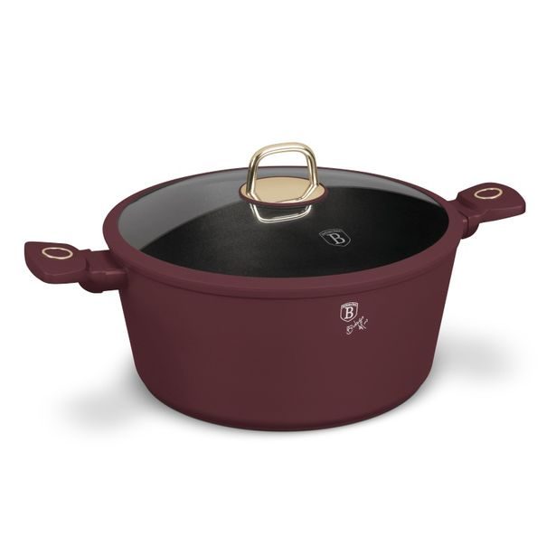 BERLINGERHAUS Kastrol s titanovým povrchem a poklicí 30 cm Leonardo Collection BH-8043