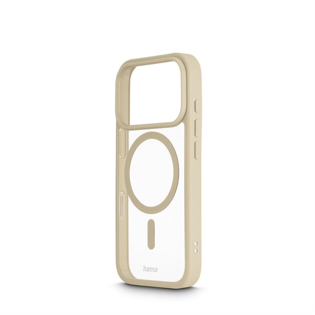 Hama Frame Protect, kryt pro Apple iPhone 17 Pro, magnetický, průhledný/béžový