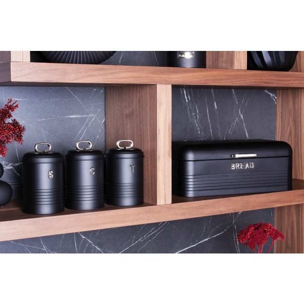 BERLINGERHAUS Chlebovka a dóza na potraviny sada 4 ks Matte Black Collection BH-6754