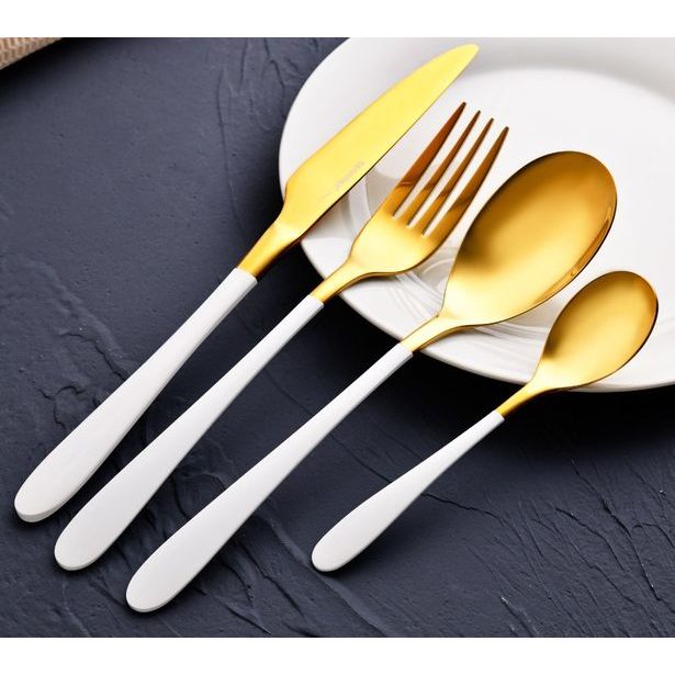 BERGNER Sada příborů nerez 16 ks Lisboa bílá BG-45150-WH